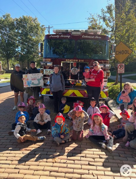 Visiting the fire truck