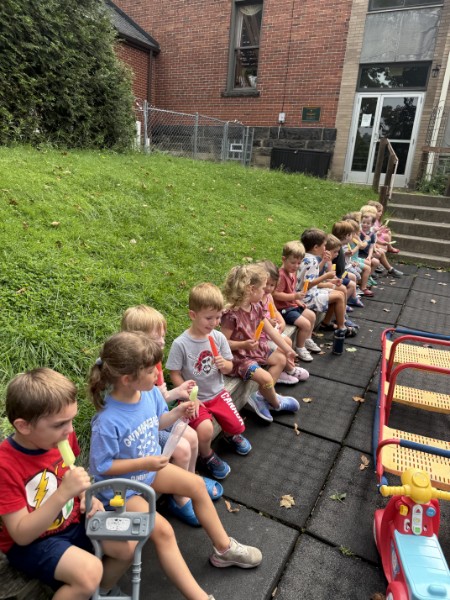 Popsicle treat outside