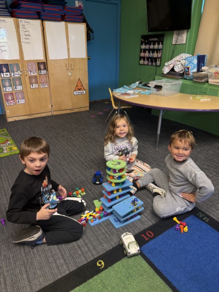 Preschool playtime in the classroom